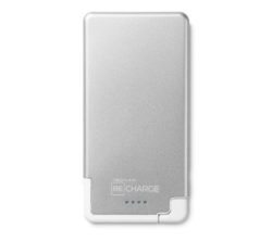 TECHLINK Recharge Ultrathin 3000 Portable Power Bank - Silver & White